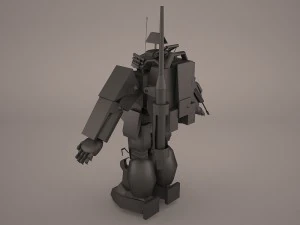 army mech warrior robot 3D Model