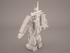 army mech warrior robot 3D Model