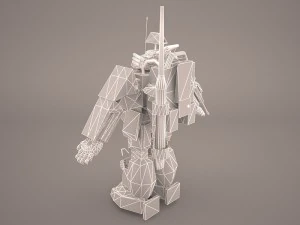 army mech warrior robot 3D Model