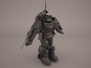 army mech warrior robot 3D Model
