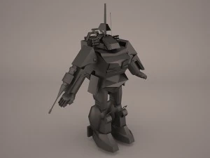army mech warrior robot 3D Model