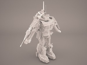 army mech warrior robot 3D Model