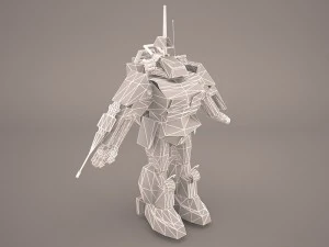 army mech warrior robot 3D Model
