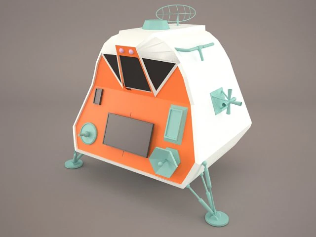space pod from lost in space 3D Model .c4d .max .obj .3ds .fbx .stl .blend