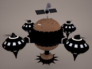 drift space station 3D मॉडल