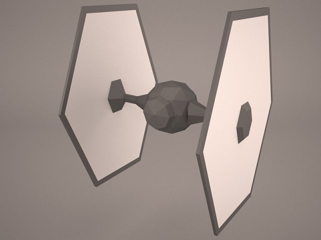 tie droid star wars 3D Модель .c4d .max .obj .3ds .fbx .stl .blend 
