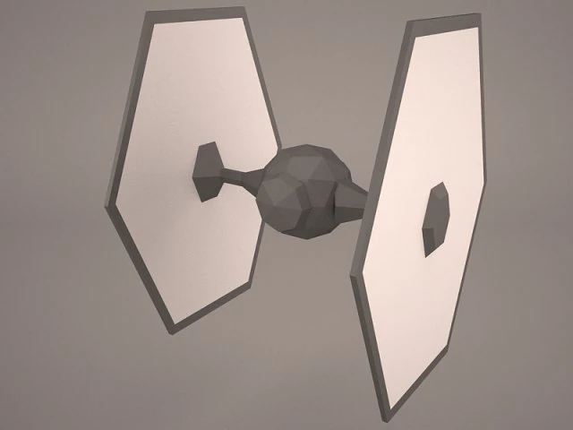 tie droid star wars 3D Model .c4d .max .obj .3ds .fbx .stl .blend