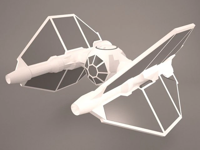 vader tie droid star wars 3D Model .c4d .max .obj .3ds .fbx .stl .blend 