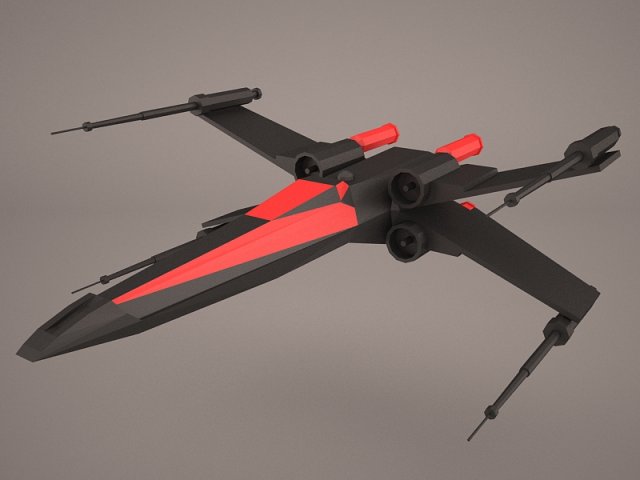 x-wing starfighter and r2d2 star wars 3D मॉडल .c4d .max .obj .3ds .fbx .stl .blend 