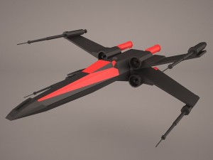 x-wing starfighter and r2d2 star wars 3D Model