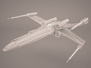 x-wing starfighter and r2d2 star wars 3D मॉडल