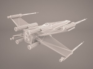 x-wing starfighter and r2d2 star wars 3D मॉडल