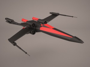 x-wing starfighter and r2d2 star wars 3D मॉडल