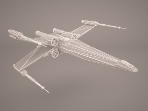x-wing starfighter and r2d2 star wars 3D मॉडल