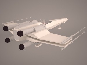 x-wing starfighter and r2d2 star wars 3D Model
