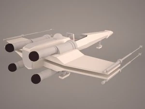 x-wing starfighter and r2d2 star wars 3D Model