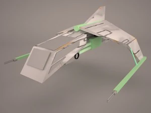 Caza estelar Ala-Y y Star Wars r2d2. Modelo 3D