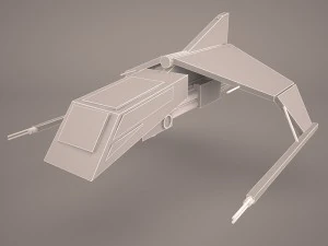 y-wing starfighter and r2d2 star wars 3D Model