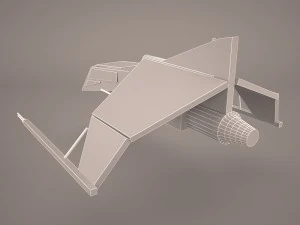 y-wing starfighter and r2d2 star wars 3D Model