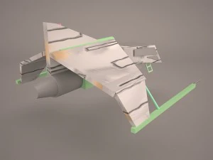y-wing starfighter and r2d2 star wars 3D Model