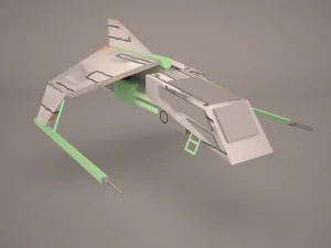 y-wing starfighter and r2d2 star wars 3D Model