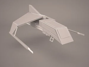 y-wing starfighter and r2d2 star wars 3D Model
