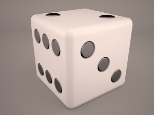 6 edged dice 3D 模型