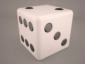 6 धार वाला पासा 3D मॉडल