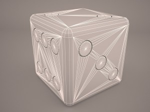 6 edged dice Model 3D