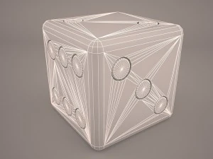 6 edged dice 3D Model