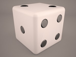 6 edged dice Model 3D