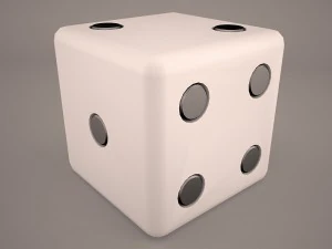 6 edged dice 3D Model