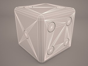 6 edged dice Model 3D
