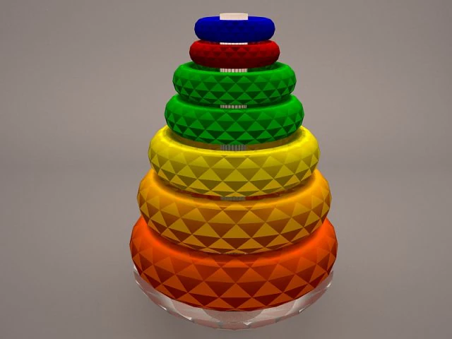ring tower 3D Model .c4d .max .obj .3ds .fbx .stl .blend