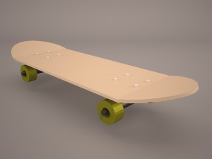 skateboard Modelo 3D