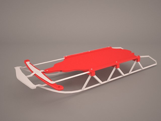 snow sled 3D Model .c4d .max .obj .3ds .fbx .stl .blend 