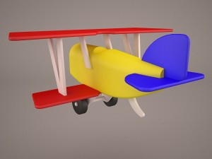 toy wooden airplane 3D Model