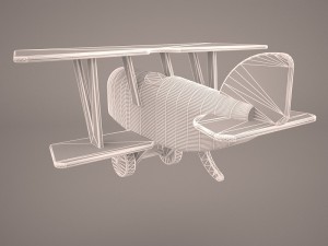 toy wooden airplane 3D Model