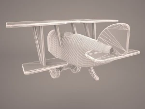 toy wooden airplane 3D Model