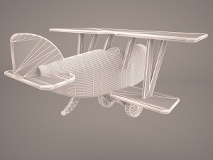 toy wooden airplane 3D Model