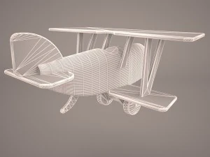toy wooden airplane 3D Model