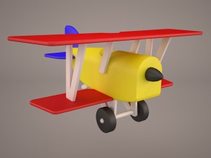 toy wooden airplane 3D Model