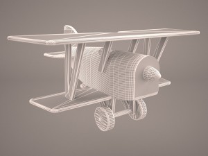 toy wooden airplane 3D Model