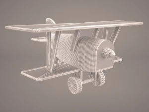 toy wooden airplane 3D Model