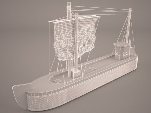 cartoon ship Model 3D