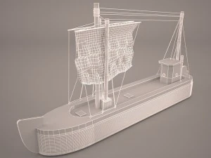 cartoon ship 3D Model