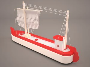 cartoon ship 3D Model