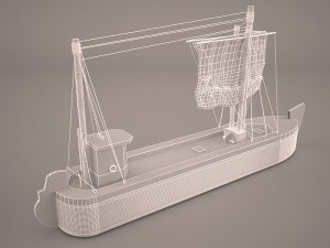 cartoon ship Model 3D