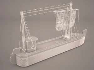 cartoon ship 3D Model