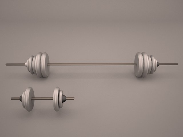 barbells 3D 모델 .c4d .max .obj .3ds .fbx .stl .blend 